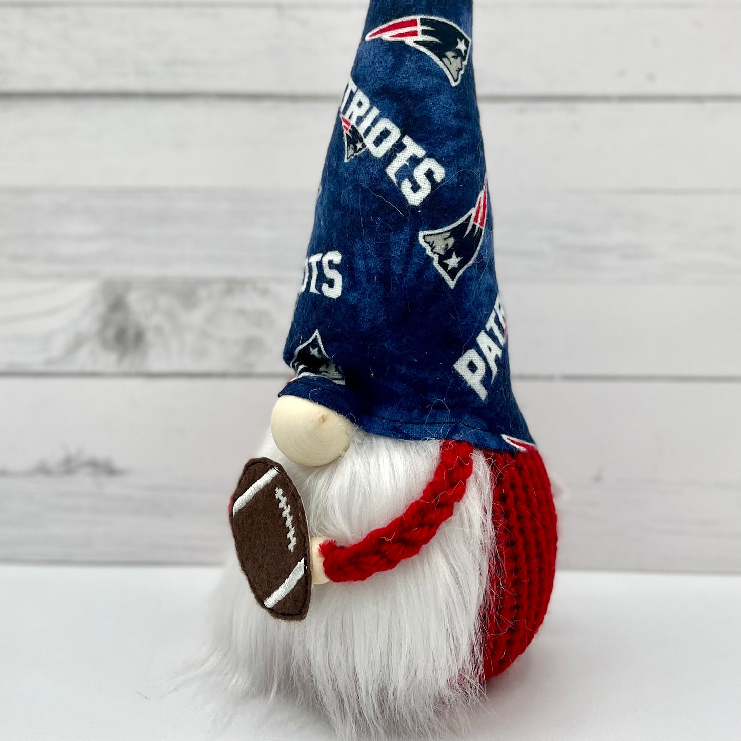 Patriots Football Gnome / Touchdown Tiered Tray Decor / Fall Gnome Decorations