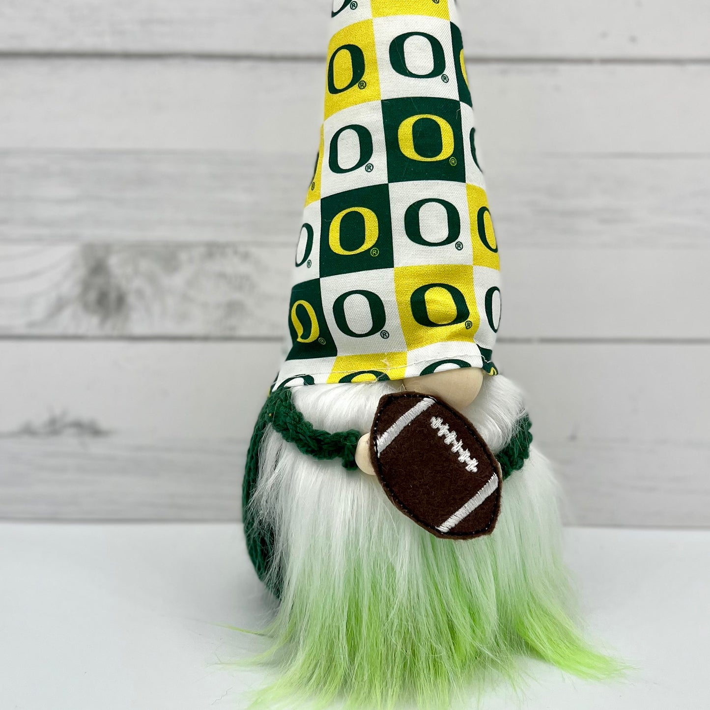 Oregon Ducks Football Gnome / Touchdown Tiered Tray Decor / Fall Gnome Decorations