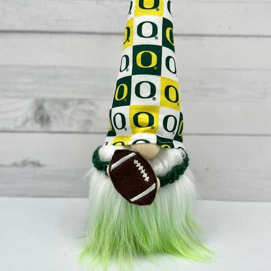 Oregon Ducks Football Gnome / Touchdown Tiered Tray Decor / Fall Gnome Decorations