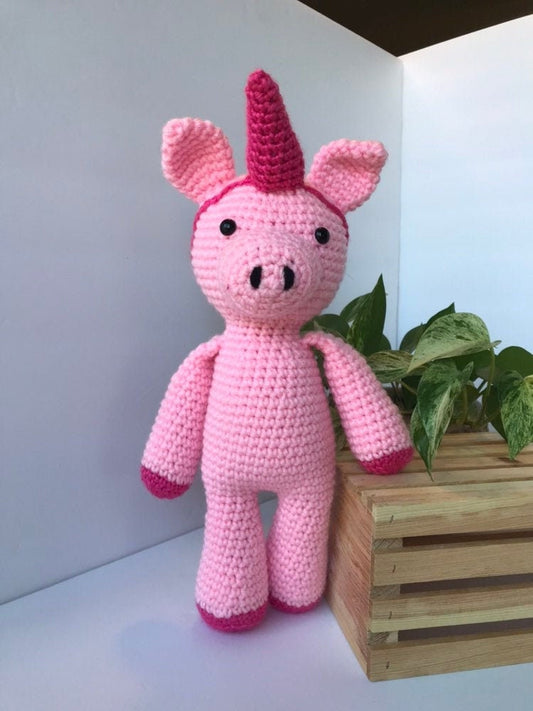 Pig Stuffed Animal / Piggycorn Stuffed Toy Pig