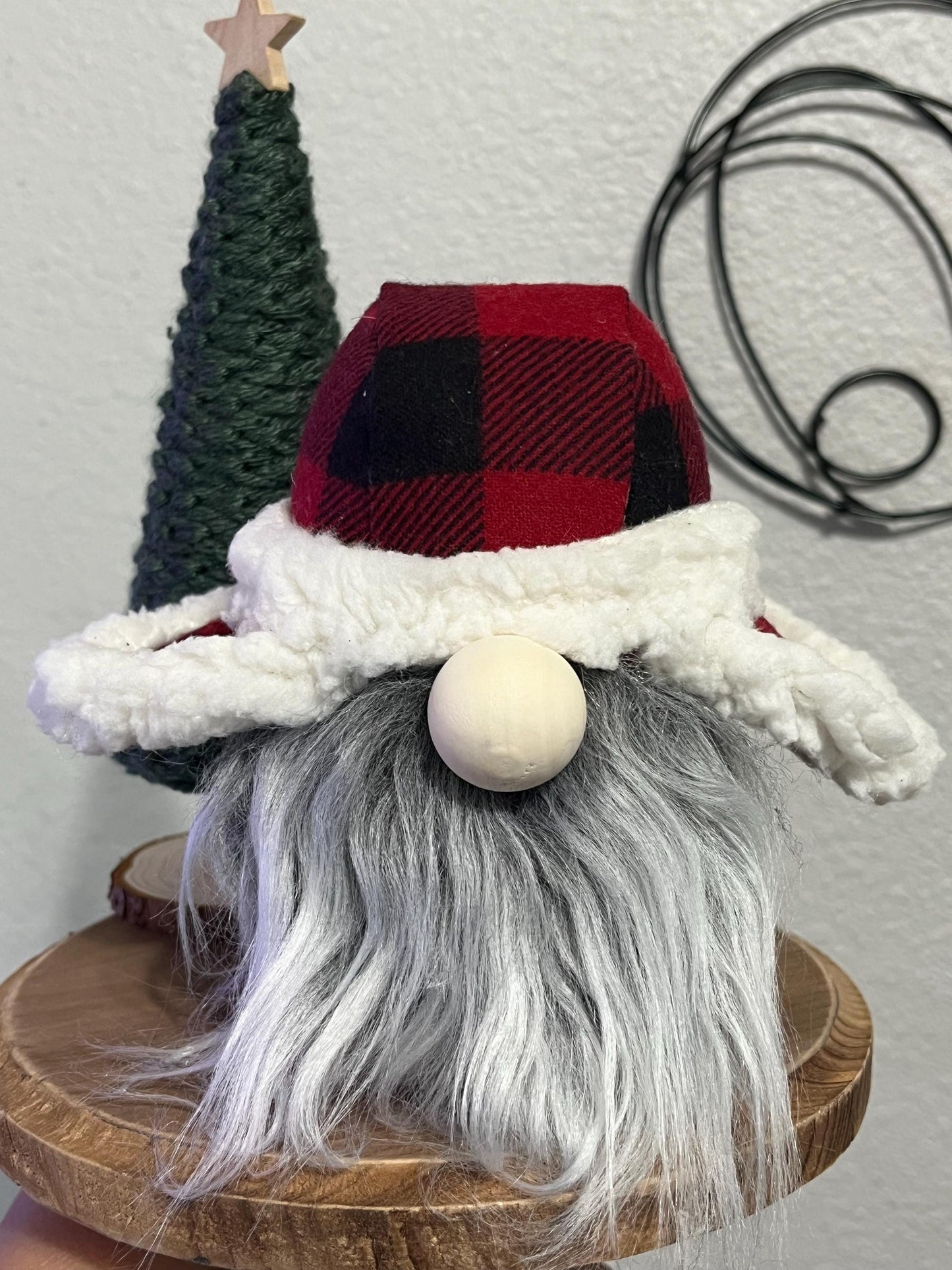 Eddie the Lumberjack Gnome / Holiday Season Tiered Tray Decor / Christmas Table Decorations